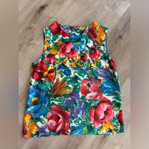 Romantic Dolce & Gabbana Floral Silk Blouse, Made in Italy